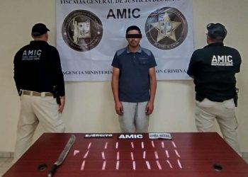 Aseguramiento de droga y detención de un masculino durante operativo conjunto en San Luis Río Colorado