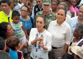 Visita Sheinbaum a damnificados por ‘Erick’ en Oaxaca