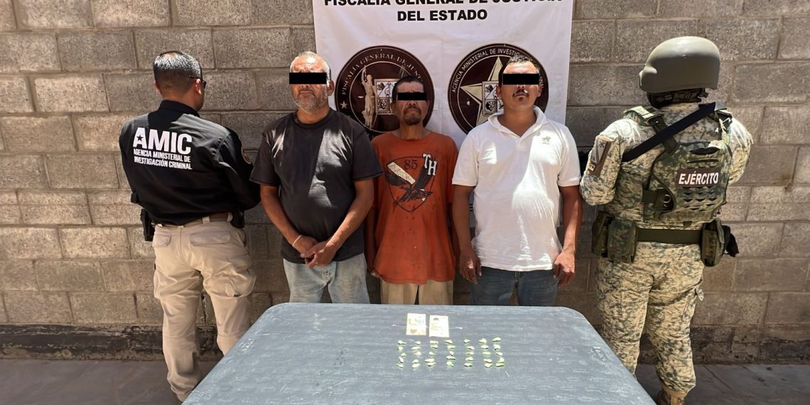 Capturados tres sujetos en cateo y se asegura narcótico