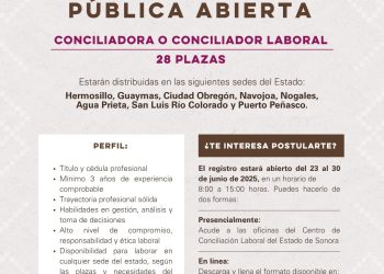 Inicia registro para convocatoria de personas conciliadoras laborales en Sonora