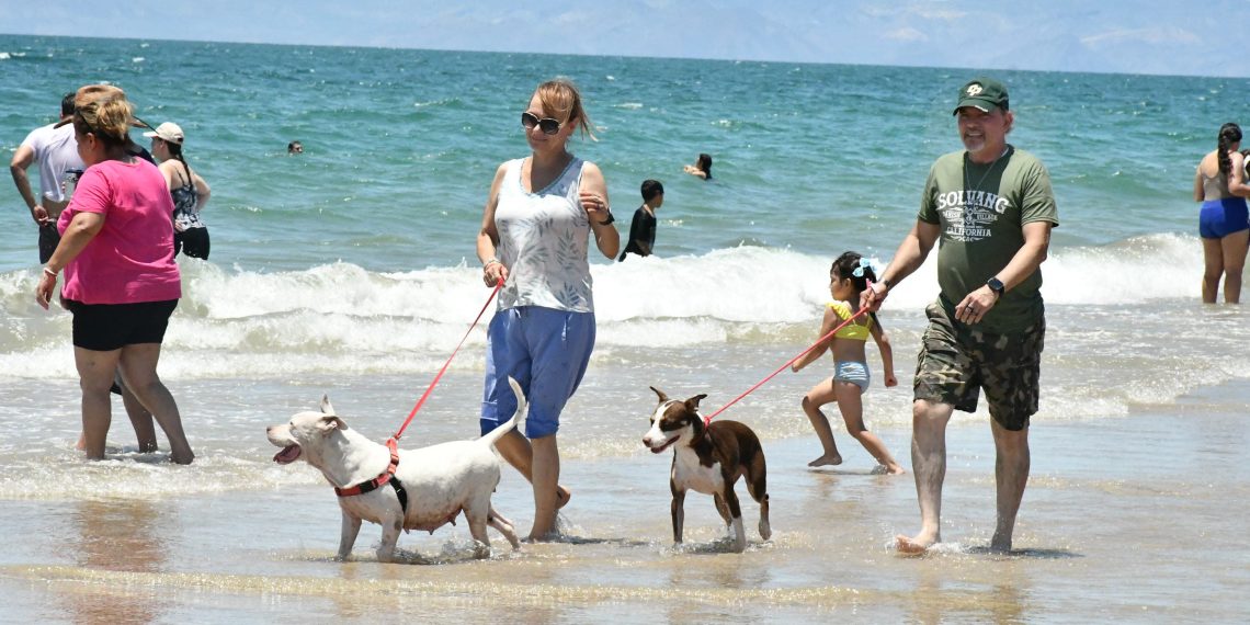 Disfrutan hermosillenses y visitantes la playa de Bahía de Kino este periodo vacacional