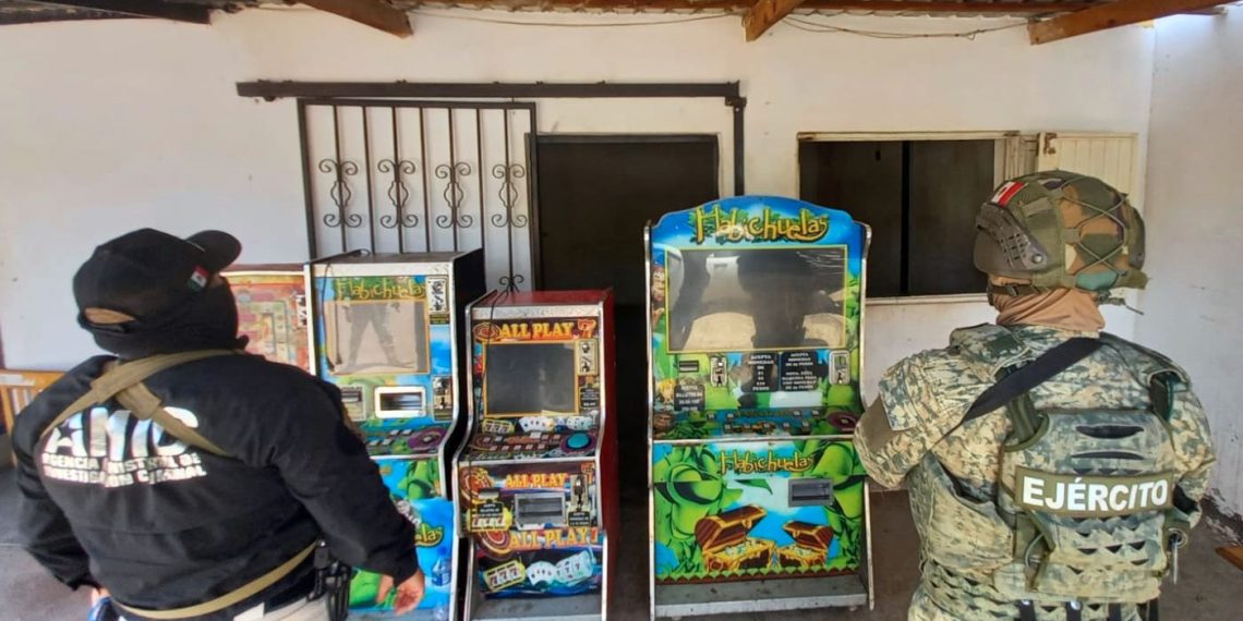 Asegura FGJES máquinas tragamonedas en San Ignacio Río Muerto y Ciudad Obregón