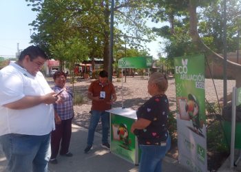 Instala Partido Verde un módulo de “Ecoafiliación” en el Jardín Juárez