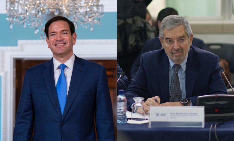 Canciller De la Fuente y Marco Rubio sostienen llamada telefónica