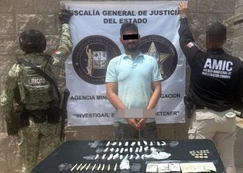 Cateo positivo con persona detenida y droga asegurada en Hermosillo