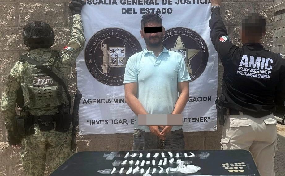 Cateo positivo con persona detenida y droga asegurada en Hermosillo