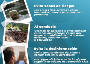 Gobierno de Sonora llama a tomar medidas preventivas ante pronóstico de intensas lluvias