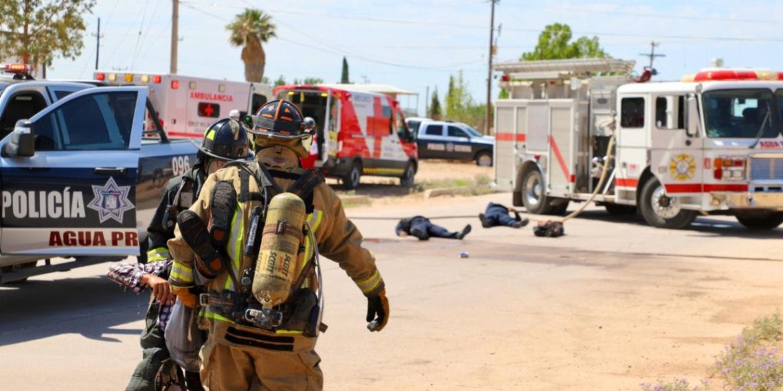 Realiza Gobierno de Sonora Simulacro Binacional 2025 Dinapreq en Agua Prieta