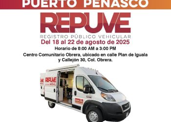 Beneficia Gobierno de Sonora a ciudadanos con instalación de módulo de Repuve en Puerto Peñasco