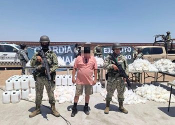 Decomisa Mesa Estatal de Seguridad más de 800 kilos de droga en puesto de revisión militar “Cucapah” en SLRC