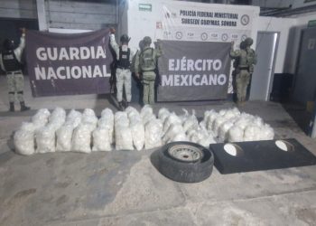 Logra Mesa Estatal de Seguridad decomiso de media tonelada de narcótico equivalente a tres millones de dosis en Vícam