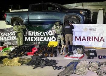 Mesa de seguridad logra el aseguramiento de armamento y explosivos en operativos conjuntos en Sonora