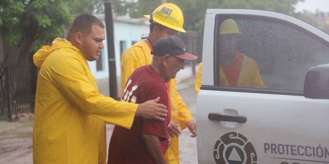 Apoya Protección Civil Sonora evacuación preventiva en Navojoa