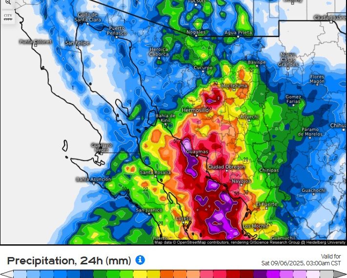 Gobierno de Sonora alerta por efectos de la Tormenta Tropical Lorena