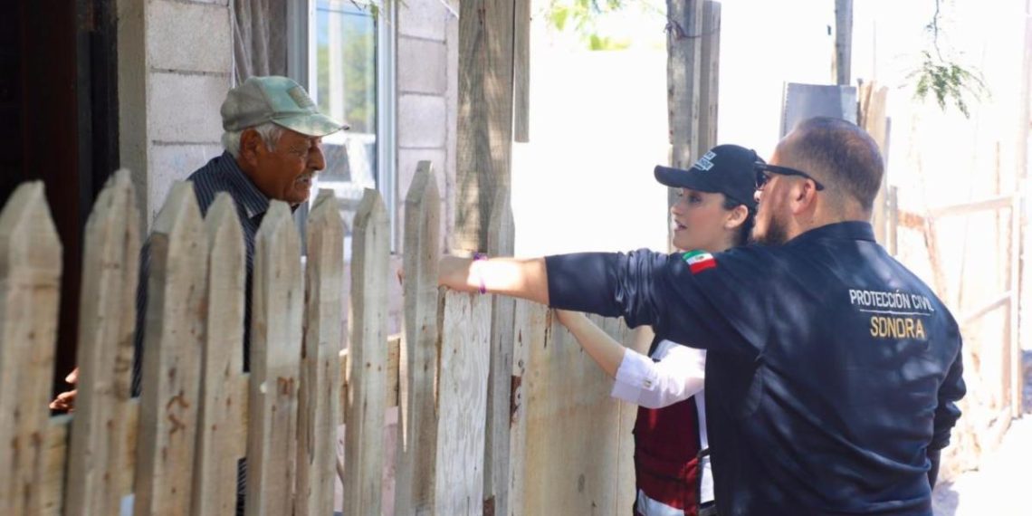 Gobierno de Sonora mantiene presencia permanente en Bahía de Kino tras el paso de Lorena