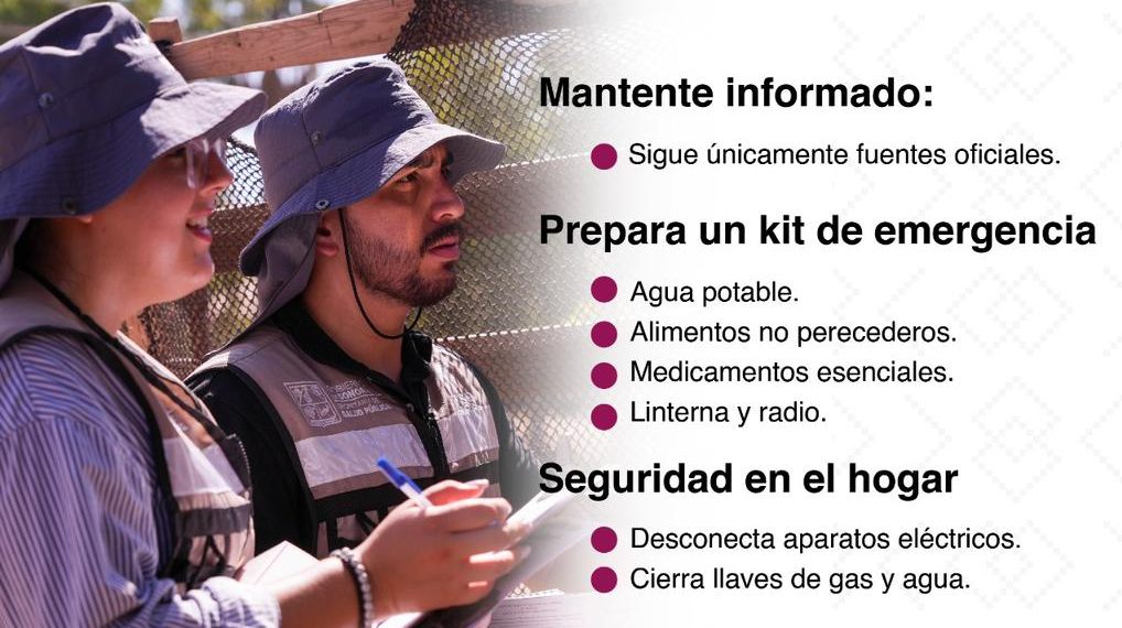 Gobierno de Sonora activa brigadas preventivas y coordinación sectorial ante los efectos del huracán Lorena