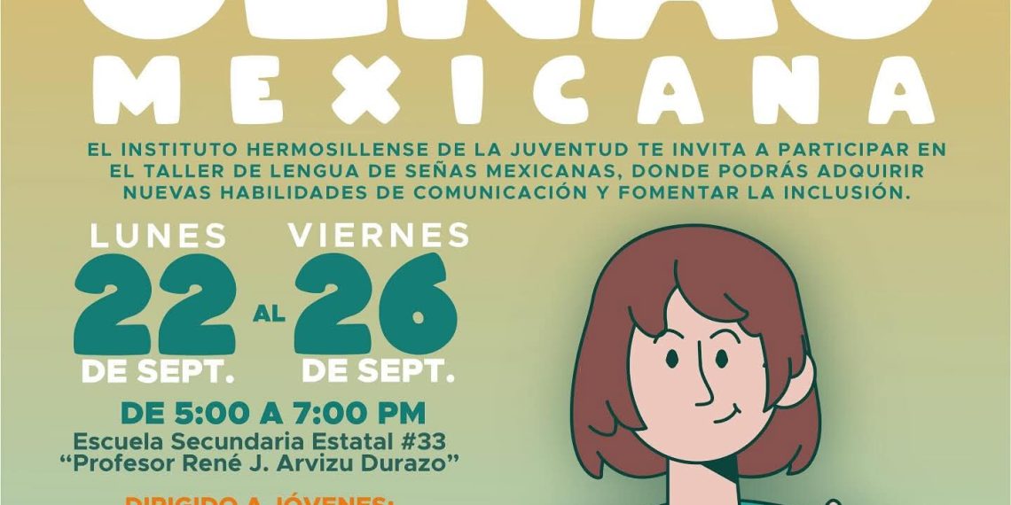 Invita IHJ a taller gratuito de Lengua de Señas Mexicanas