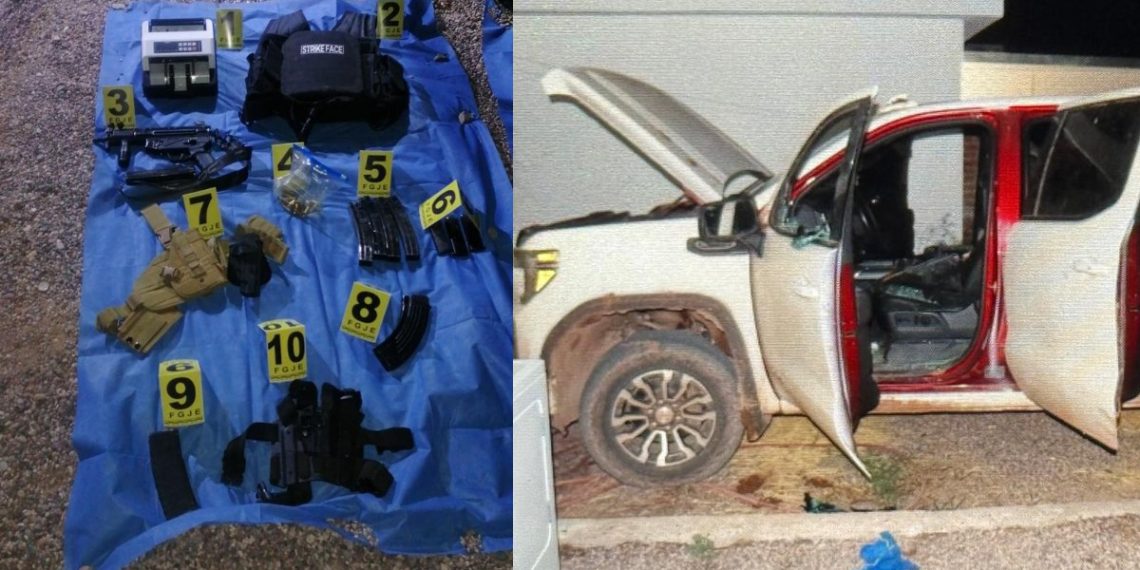 Aseguran armas de alto poder, droga y vehículos con reporte de robo en Altar