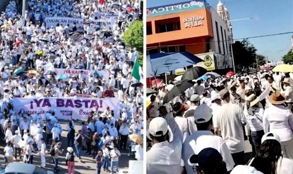 ‘¡Queremos paz!’, gritan ciudadanos en marcha de Culiacán