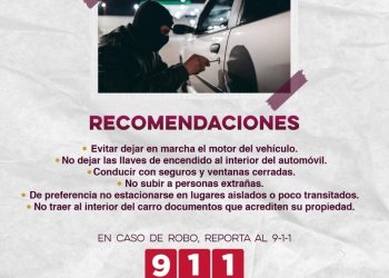 Emite Gobierno de Sonora recomendaciones para prevenir el robo de vehículo