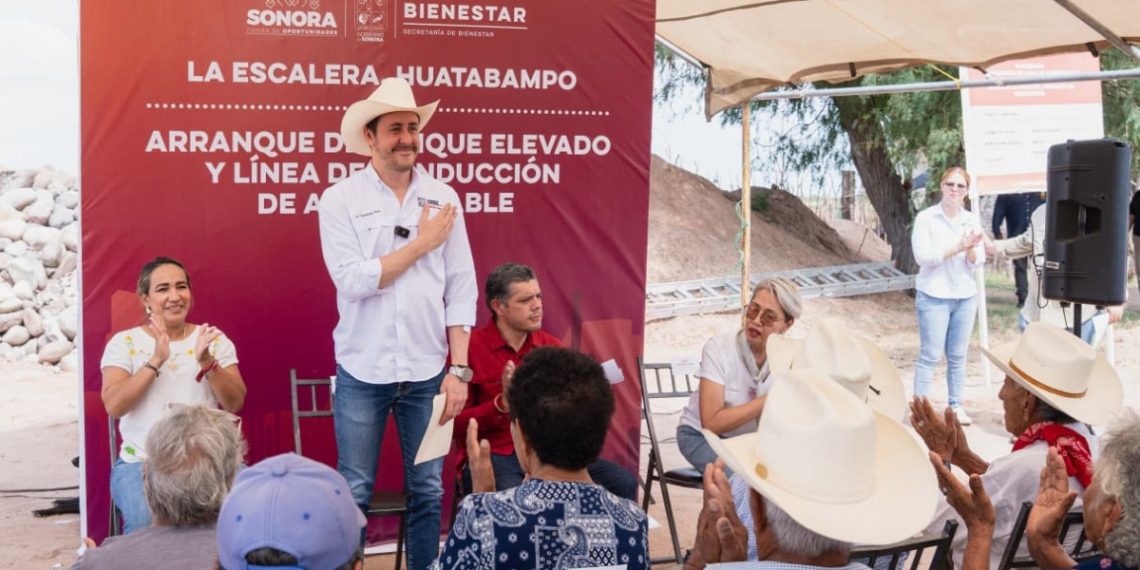 Gobierno de Sonora inicia obra de línea de conducción y tanque elevado en La Escalera, Huatabampo