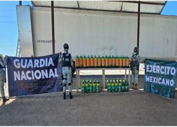 Asegura Mesa Estatal de Seguridad cargamento de metanfetamina líquida en San Luis Río Colorado