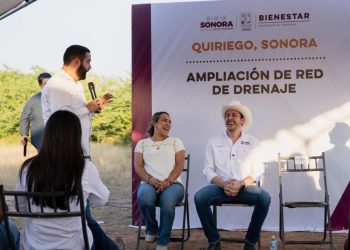 Gobierno de Sonora entrega obra de conducción de drenaje sanitario en Quiriego