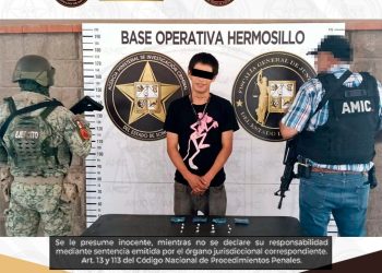 Aseguran a una persona y droga durante cateo en Hermosillo