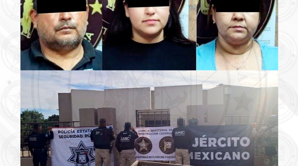Aseguran a tres personas y diversos indicios en cateo realizado en San Luis Río Colorado