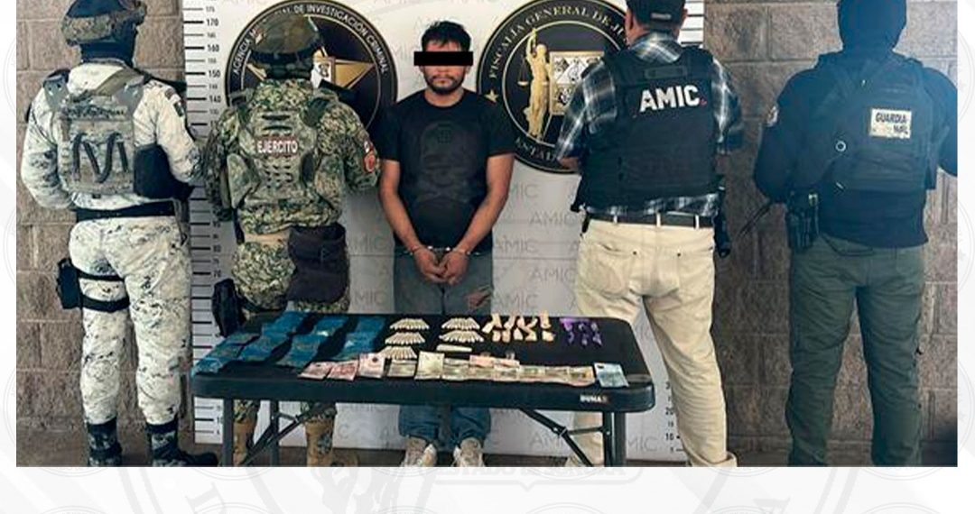 Mediante cateo se desarticula punto de venta de droga y detienen a narcomenudista en Hermosillo