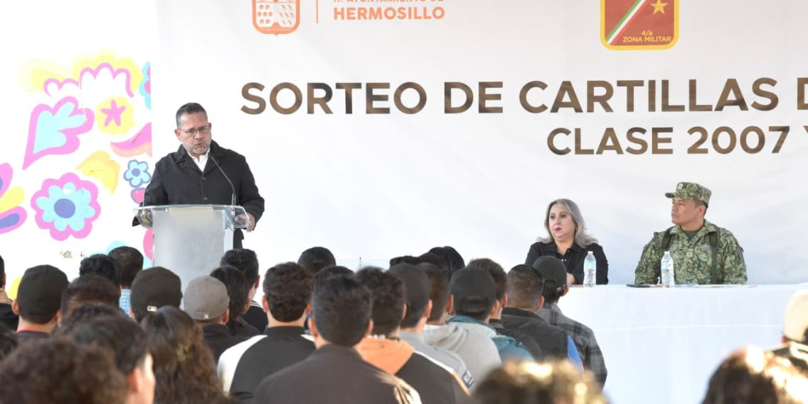 Realizan sorteo de cartilla militar para jóvenes de la clase 2007 y remisos en Hermosillo