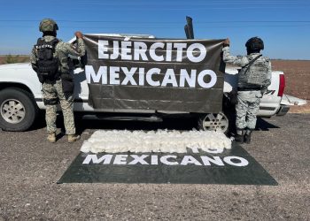 Ejército Mexicano y Guardia Nacional aseguran 200 kg de Metanfetamina