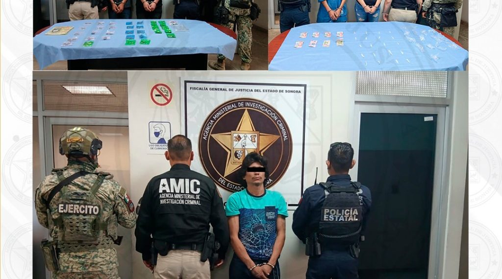 Operativos conjunto AMIC-PESP-DEFENSA permite tres detenciones y el aseguramiento de narcóticos en Ciudad Obregón