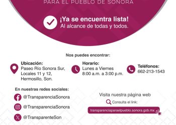 Transparencia para el Pueblo de Sonora, al alcance de todas y todos