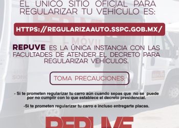 Recomienda Seguridad Pública realizar tramite de regularización de vehículos extranjeros en sitio oficial de Repuve