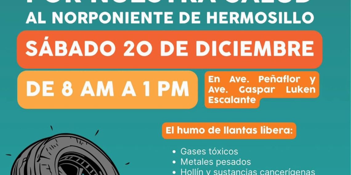 Invita Ayuntamiento de Hermosillo al “Llantatón” al Norponiente este 20 de diciembre