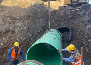 Avanza Agua de Hermosillo trabajos del Colector Vado del Río