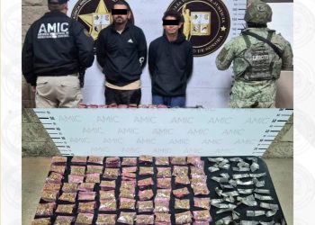 Dos detenidos con dosis de “cristal” y marihuana en operativo DEFENSA-AMIC-PESP en Hermosillo