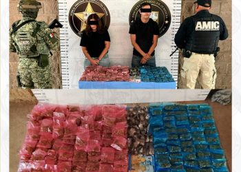 Operativo AMIC-DEFENSA en Hermosillo captura a dos personas y asegura más de 300 dosis de narcótico
