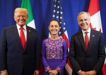 Sostienen reunión trilateral Sheinbaum, Trump y Carney