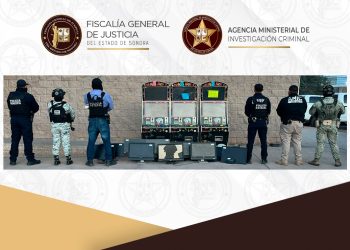 Cateo coordinado permite aseguramiento de máquinas tragamonedas en Hermosillo