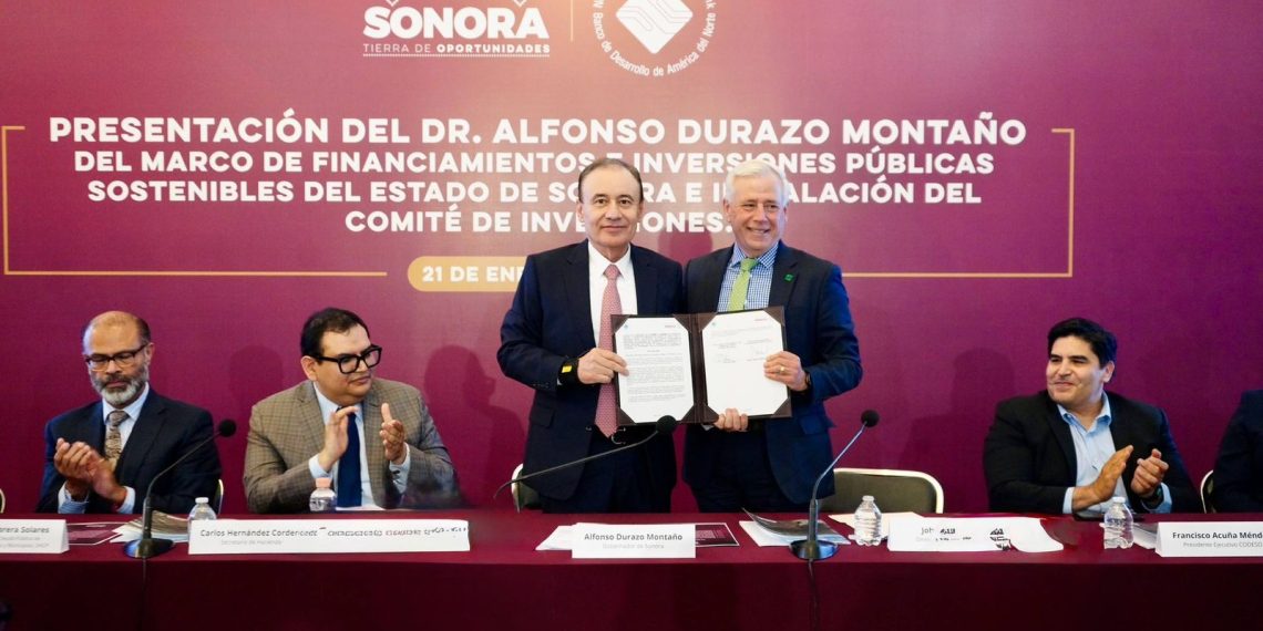 Gobernador Durazo concreta acuerdo de financiamiento para infraestructura sostenible en Sonora