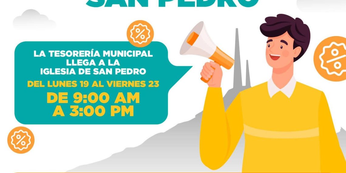 Atenderá está semana un módulo de Tesorería Municipal en San Pedro El Saucito