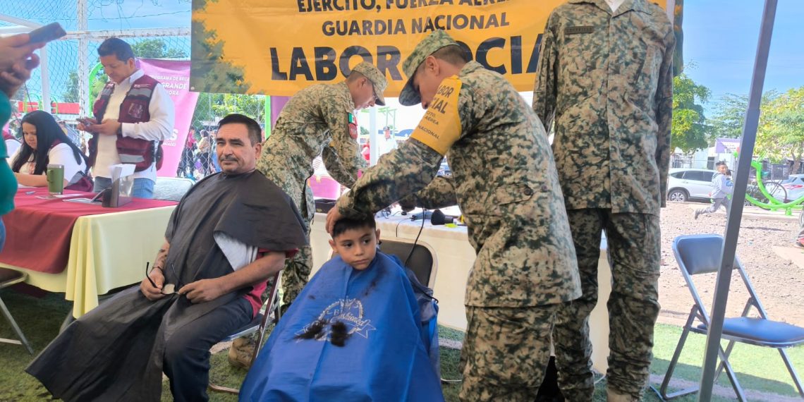 Ejército Mexicano realiza jornada de labor social en la colonia San Rafael de Ciudad Obregón