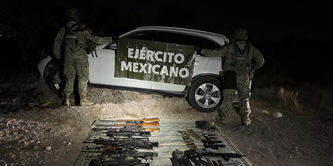 Asegura Gabinete de Seguridad de Alfonso Durazo arsenal de alto poder en vehículo robado en Navojoa