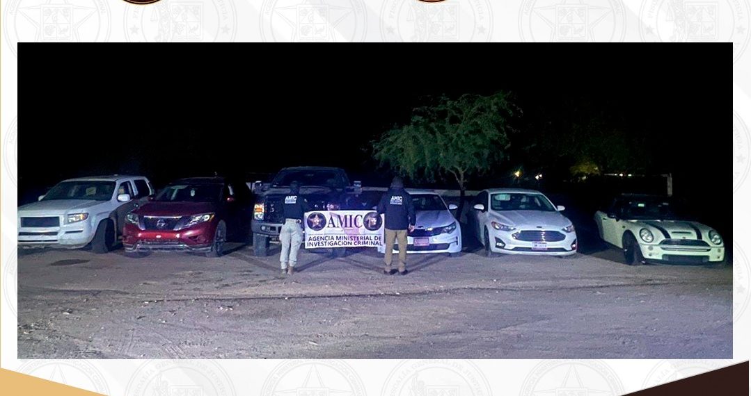 AMIC-DEFENSA recupera seis vehículos robados en Sonoyta