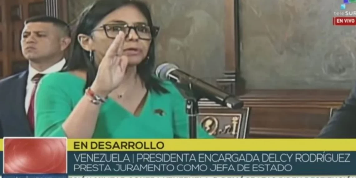 Juramenta Delcy como Presidenta interina de Venezuela