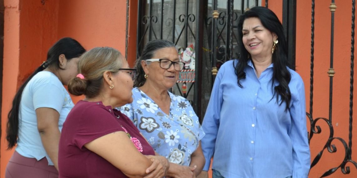 Diputada Ernestina Castro fortalece trabajo territorial en colonias de Cajeme