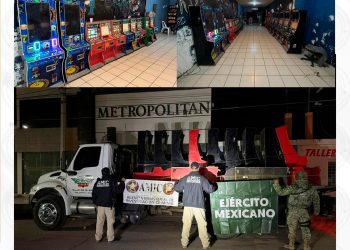 Suma operativo conjunto 78 máquinas tragamonedas aseguradas en seis municipios de Sonora