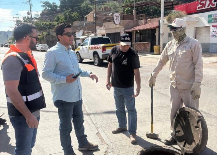 Gobierno de Sonora refuerza supervisión del sistema de drenaje en el Centro de Guaymas